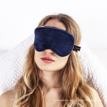 Customized Blue Sleep Eye Masks Warm Fleece Fiber Weighted Sleeping Mask